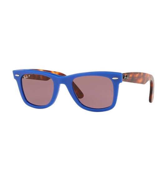 Ray-Ban - Sonnenbrille Wayfarer Pop - Blau und Schildpatt
