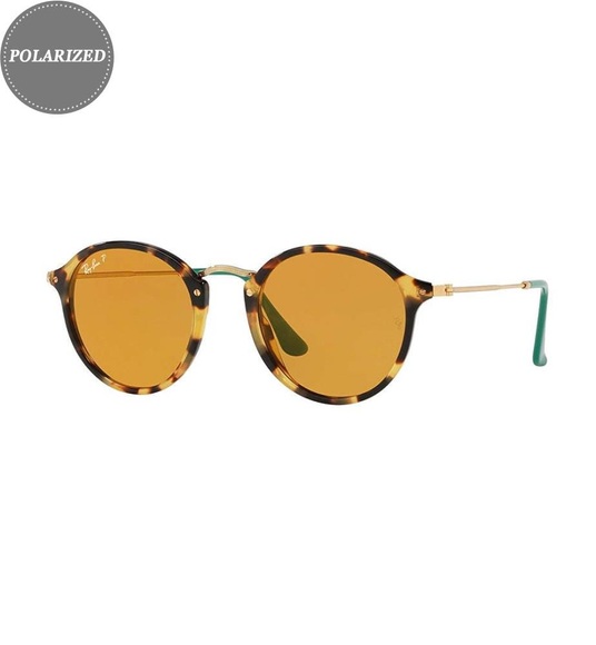 Ray-Ban - Polarisierte Sonnenbrille Round Fleck Pop - Schildpatt und Gold