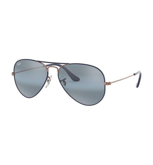 Ray-Ban - Sonnenbrille Aviator Mirror - Bronze und Marinblau
