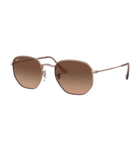 Ray-Ban - Sonnenbrille Hexagonal - Roségold und Braun