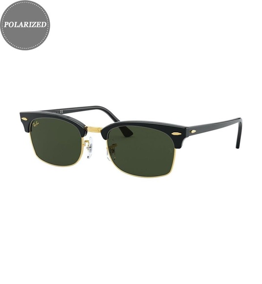Ray-Ban - Polarisierte Sonnenbrille Clubmaster Square - Schwarz