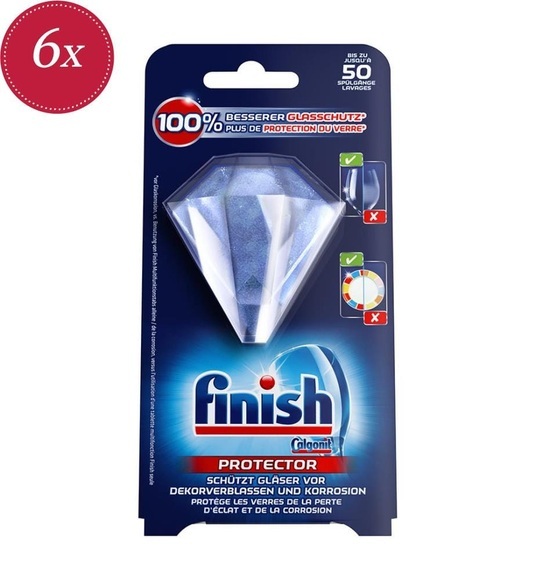 Finish - 6 Packs Glasschutz-Tabs Protector - 6 Tabs