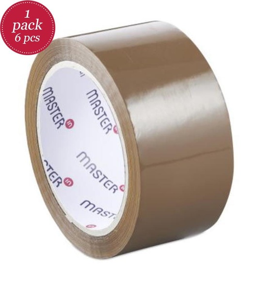 Antalis - Selbstklebebänder PP Master'in Performance Braun, 50 mm x 66 m, 28µm, Schachtel mit 6 Rollen