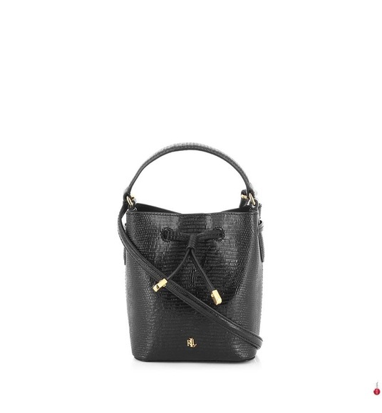 Polo Ralph Lauren - Leder-Beuteltasche - Schwarz