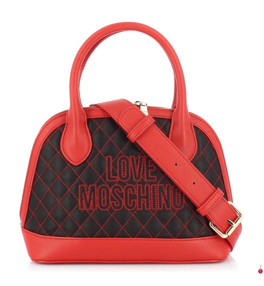 Love Moschino - Handtasche - Schwarz und Rot