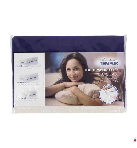 Tempur - Kopfkissenbezug Original - 40 x 26 x 7/4 cm - Dunkelblau