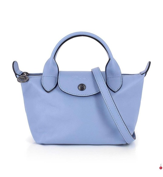 Longchamp - Handtasche Le Pliage - Hellblau