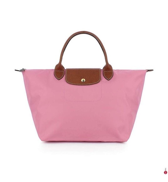 Longchamp - Handtasche Le Pliage Original M - Rosa und Camel