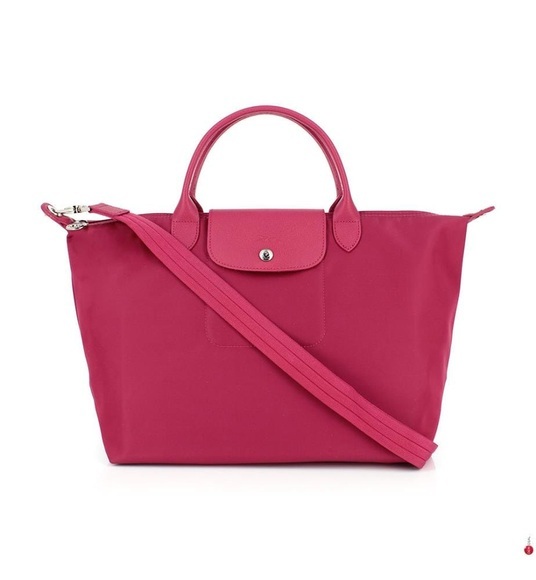 Longchamp - Handtasche Le Pliage Néo M - Dunkelrosa