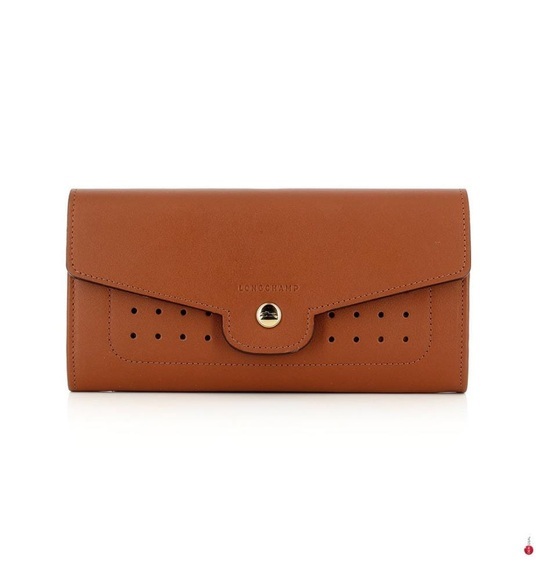 Longchamp - Lederbrieftasche Mademoiselle - Hellbraun