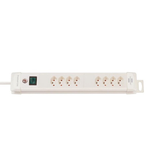 Brennenstuhl 6222018 Steckdosenleiste mit Schalter 8fach Weiß CH-Stecker