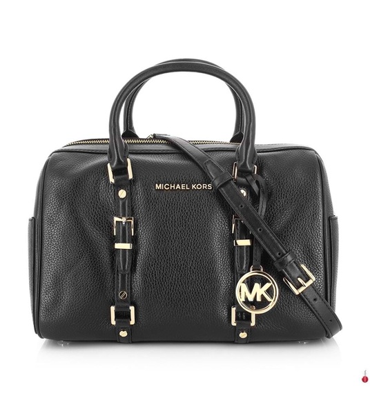 Michael Kors - Leder-Bowlingtasche Bedford Legacy Medium - Schwarz