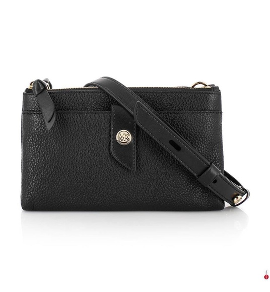 Michael Kors - Lederumhängetasche Pebbled Medium - Schwarz