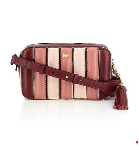 Michael Kors - Lederumhängetasche Crossbodies Small - Bordeaux und Rosa