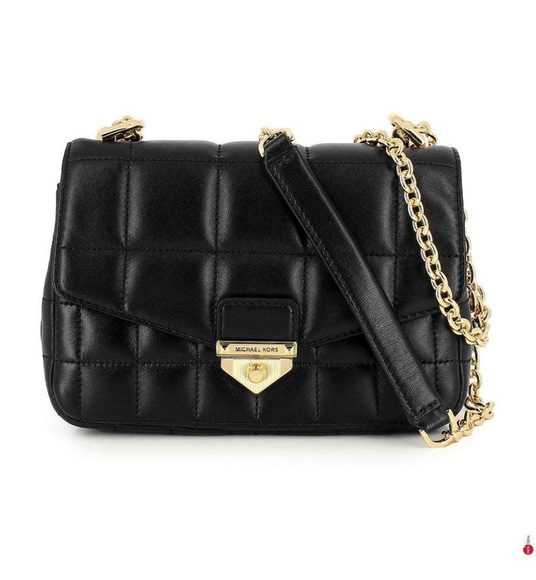 Michael Kors - Schultertasche Soho Small aus abgestepptem Leder - Schwarz
