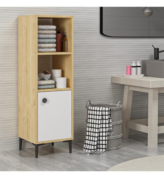 Home - Mehrzweckschrank - Saphirbraun und Weiß