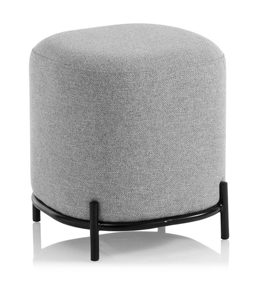 TFT - Home Furniture - Sitzpouf Vanity - Grau und Schwarz - Schwarz und Grau