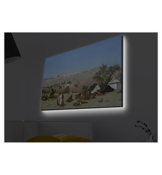 Home - Dekoratives Leinwandbild LED, 45 x 70 cm - Multicolor