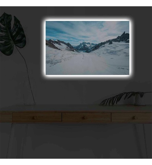 Home - Dekoratives Leinwandbild LED, 45 x 70 cm - Multicolor