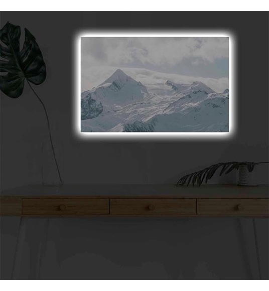 Home - Dekoratives Leinwandbild LED, 45 x 70 cm - Multicolor