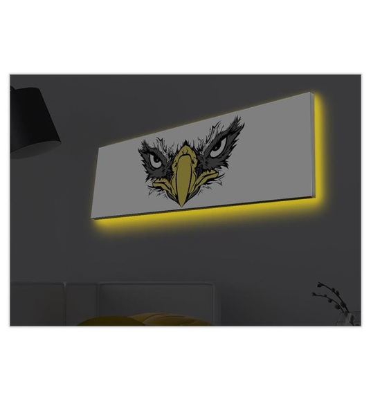 Home - Dekoratives Leinwandbild LED, 30 x 90 cm - Multicolor