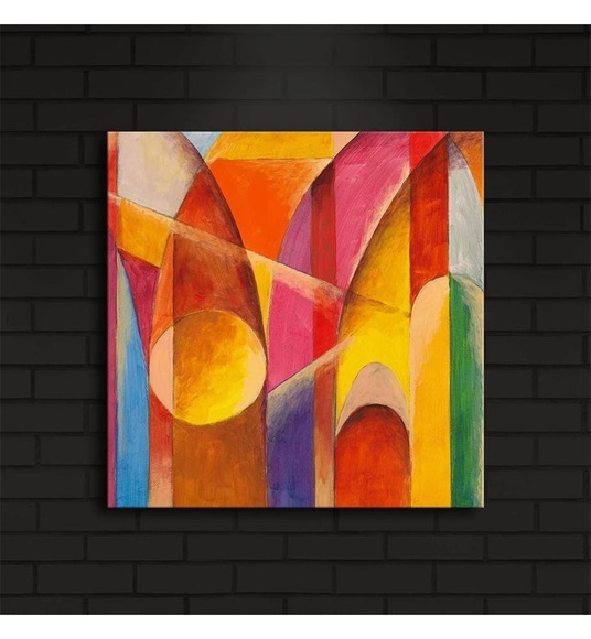 Home - Dekoratives Leinwandbild LED, 40 x 40 cm - Multicolor