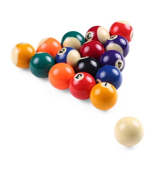 Moretti - 16er-Set Billardkugeln Ø 57 mm (amerikanische Billardspiel) - Multicolor