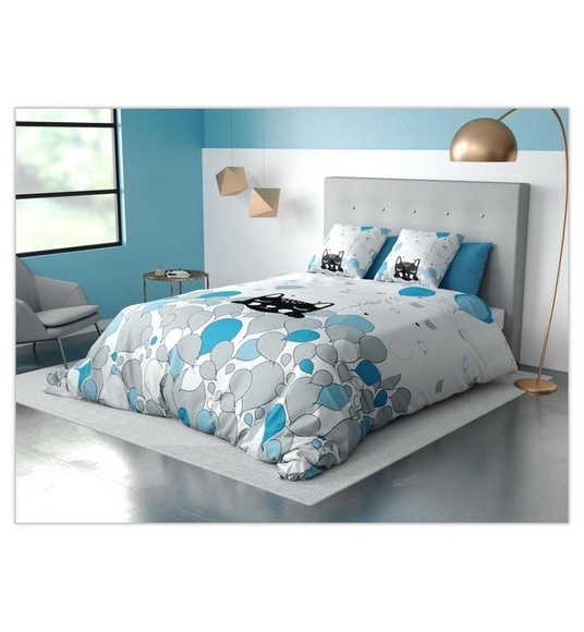 Home - Duvetbezug + Kopfkissenbezug 140x200 cm + 63x63 cm - Multicolor