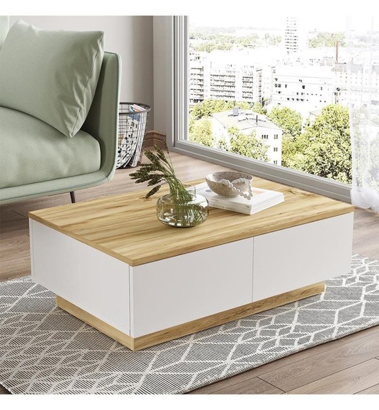 Home - Couchtisch - Eiche, Weiss