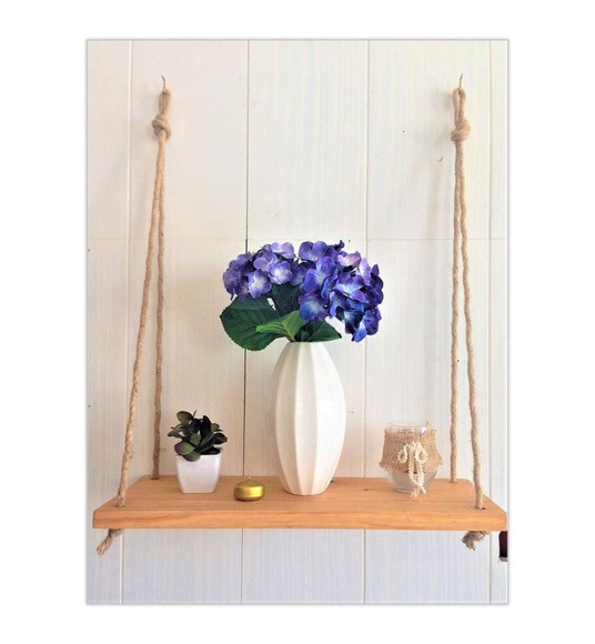 Home - Holz-Wandregal Swing - Beige