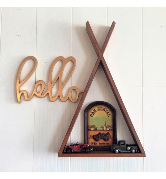 Home - Holz-Wandregal Tent XL - Braun