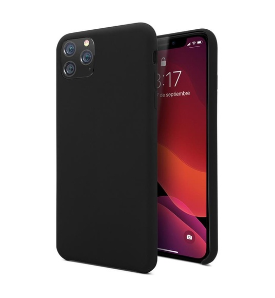 Unotec - Schwarze Weiche Tasche kompatibel mit iPhone 11 Pro Max