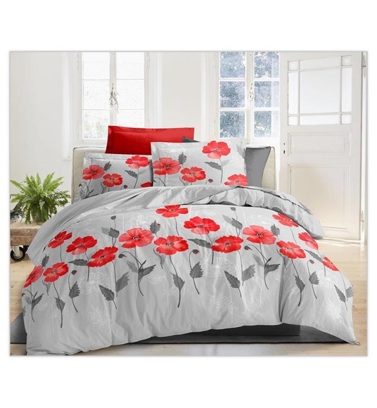 Home - 6-Teilige Bettwäschegarnitur Poppies - 220 x 240 cm - Multicolor