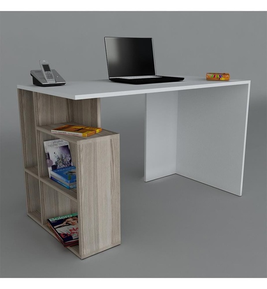 Scandinavian - Schreibtisch Labran - Weiss und Beige