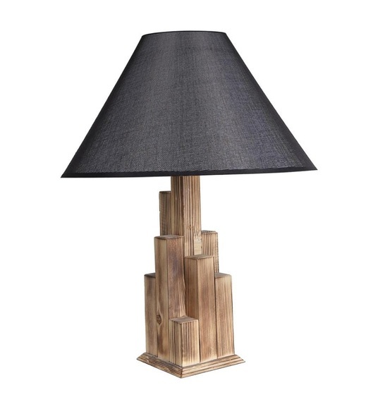 Home - Tischlampe - Braun und Schwarz