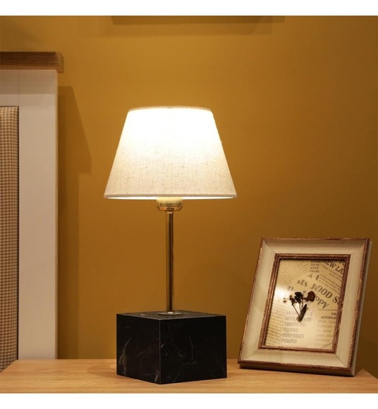 Home - Tischlampe - Creme & Schwarz