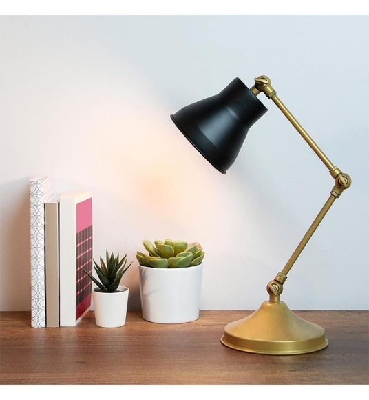 Home - Tischlampe - Schwarz & Gold