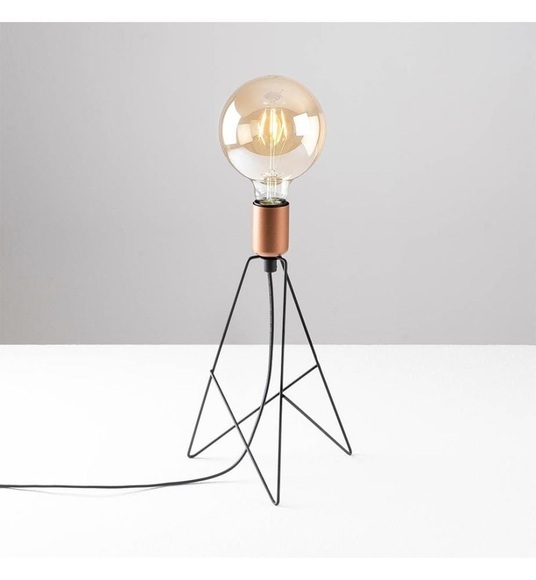 Opviq - Tischlampe Piramit - Roségold und Schwarz