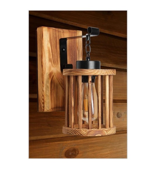 Home - Wandlampe Alkim - Braun