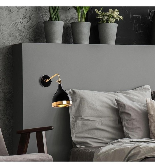 Home - Wandleuchte - Schwarz, Gold