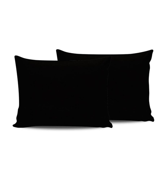 Home - 2er-Set Kopfkissenbezüge - 60 x 60 cm - Schwarz