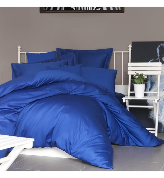 Home - Duvetbezug + Kopfkissenbezug - 140x200 cm + 60x60 cm - Blau