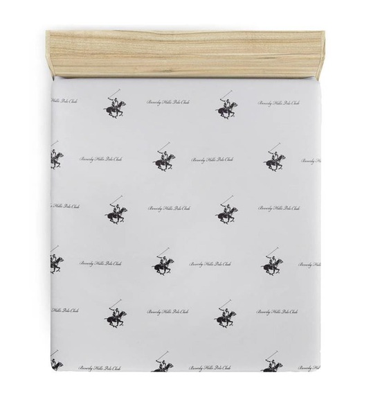 Beverly Hills Polo Club - Spannbetttuch - 160 x 200+20 cm - Violett und Weiss