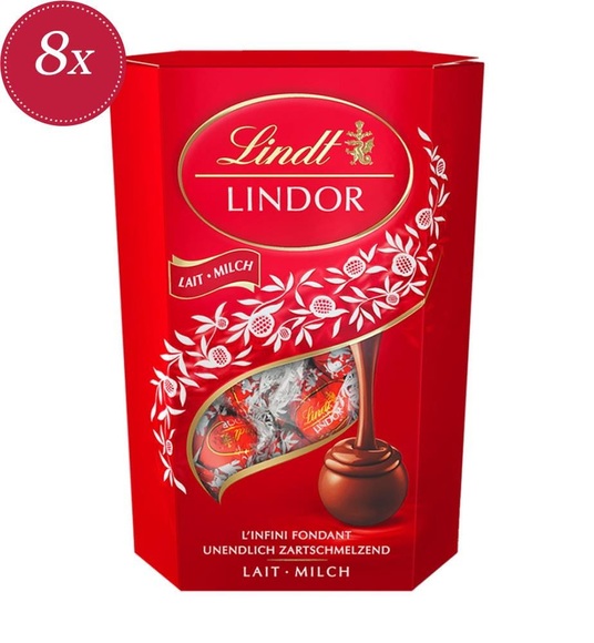 Lindt - Lindor Kugeln Milch - 8x 200g