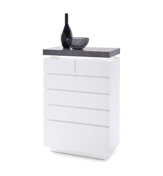 Mca Furniture - Kommode - Weiss und Grau