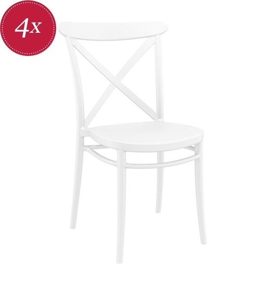 Home - 4er-Set Stühle - Weiss