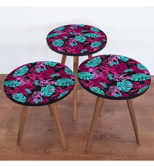 Home - 3er-Set Beistelltische - Multicolor