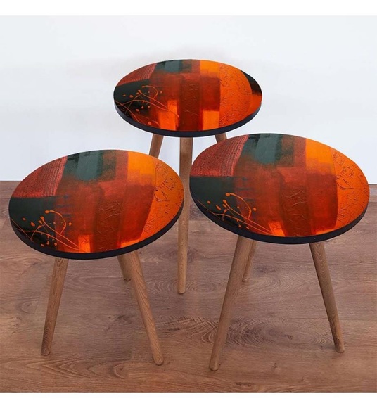 Home - 3er-Set Beistelltische - Multicolor