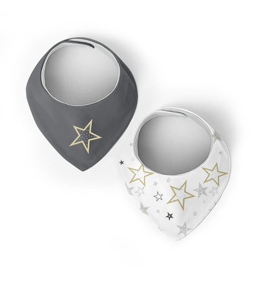 Kushies - Bandana Lätzchen 2er Pack, Sterne