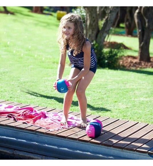 Konfidence - Badeanzug mit Schwimmhilfe blau mit Streifen | 12-24 Monate